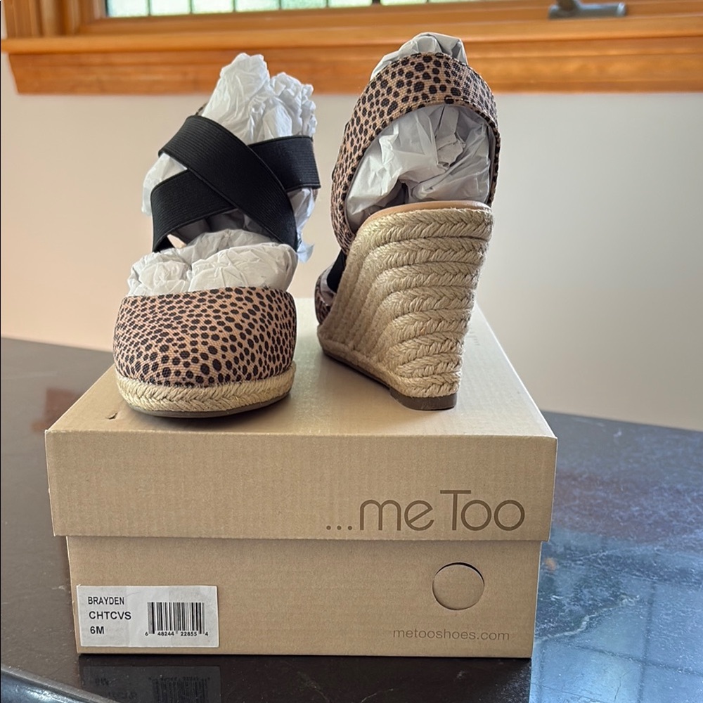 Me Too Black and Tan Wedge Shoes Comfortable and Stylish